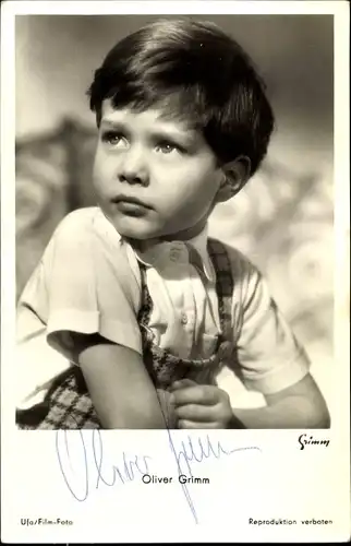 Ak Schauspieler Oliver Grimm, Portrait, Autogramm