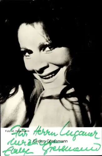 Ak Schauspielerin Evelyn Gressmann, Portrait, Autogramm