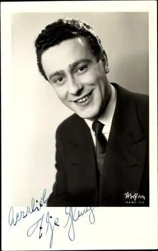 Foto Ak Musiker Ilja Glusgal, Portrait, Autogramm