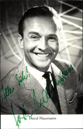 Ak Schauspieler Horst Naumann, Portrait, Autogramm
