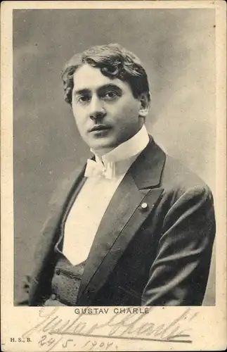 Ak Schauspieler Gustav Charle, Portrait