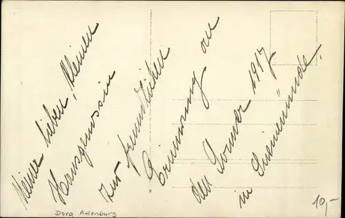 Ak Schauspielerin Dora Ottenburg, Seitenportrait mit Hut, Autogramm