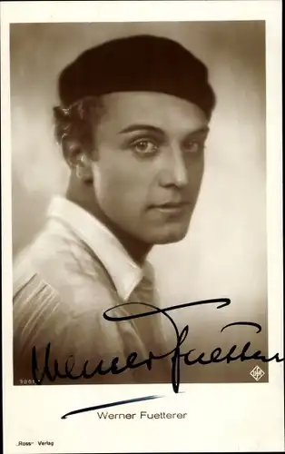 Ak Schauspieler Werner Fuetterer, Portrait, Autogramm, Ross