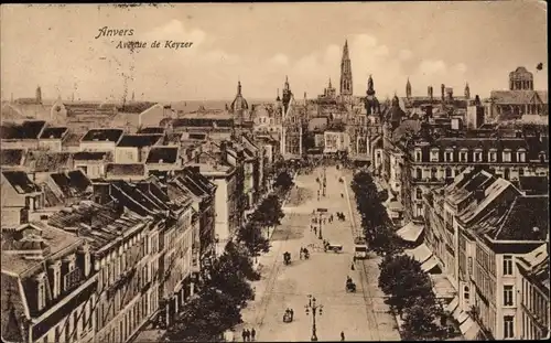 Ak Anvers Antwerpen Flandern, Avenue de Keyser