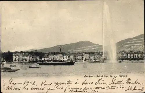 Ak Genève Genf Schweiz, Jet d'Eau