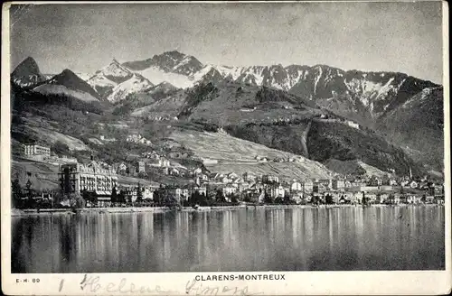 Ak Clarens Montreux Kanton Waadt, Panorama