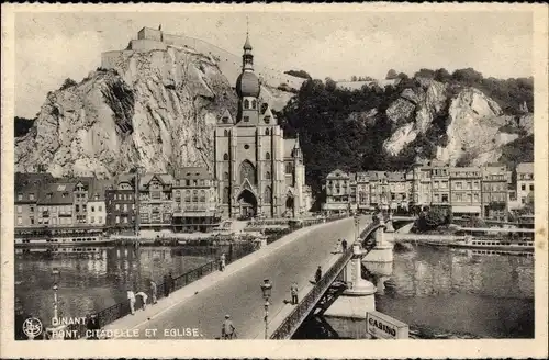 Ak Dinant Wallonien Namur, Pont, Citadelle et Eglise