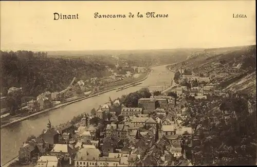 Ak Dinant Wallonien Namur, Panorama de la Meuse