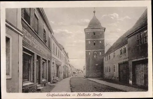 Ak Gräfenhainichen im Kreis Wittenberg, Hallesche Straße