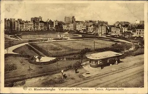 Ak Blankenberge Westflandern, Vue générale des Tennis, Tennisplätze