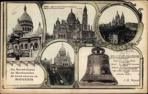 Ak Paris Frankreich, Sacré Coeur, Montmartre, Église, Marguerite