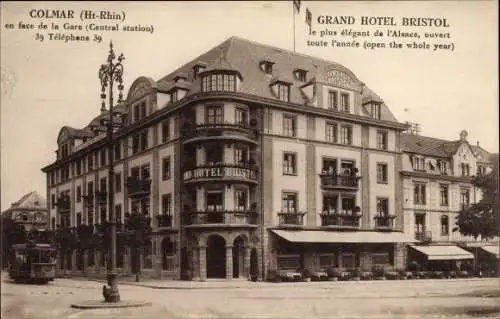Ak Colmar Kolmar Elsass Haut Rhin, Grand Hotel Bristol