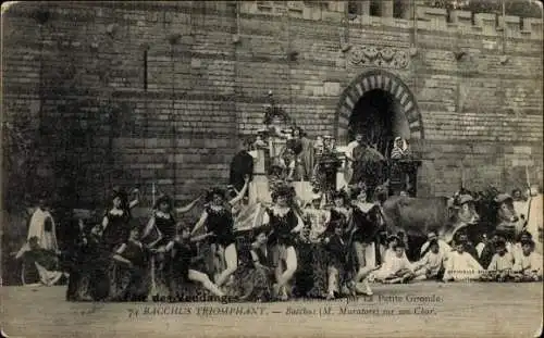 Ak Bordeaux Gironde, Fête des Vendanges, Weinfest, Bacchus Triomphant