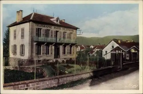 Ak Melisey Haute Saône, Télégraphie et Poste, Ansicht vom Postamt