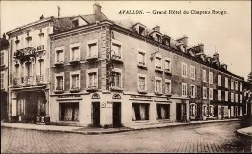 Ak Avallon Yonne, Grand Hôtel du Chapeau Rouge