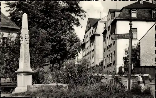 Ak Elterlein im Erzgebirge, Zwönitzer Straße mit Postsäule