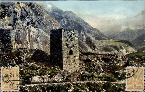 Ak Georgien, La route militaire, Les ruines pres Gvelety