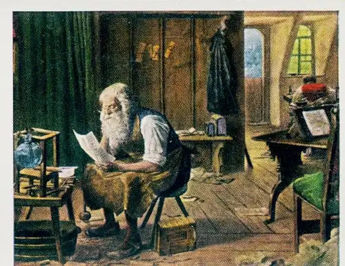 Sammelbild Ruhmesblätter deutscher Geschichte Nr. 48 Reformation, Hans Sachs