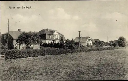 Ak Lehbeck Gelting in Schleswig Holstein, Blick auf Ortschaft und Umgebung