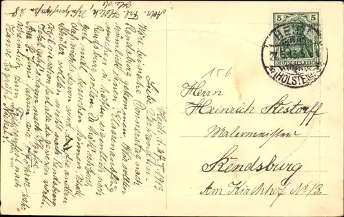 Präge Passepartout Ak Heide in Holstein, Wasserturm mit Goldfischteich