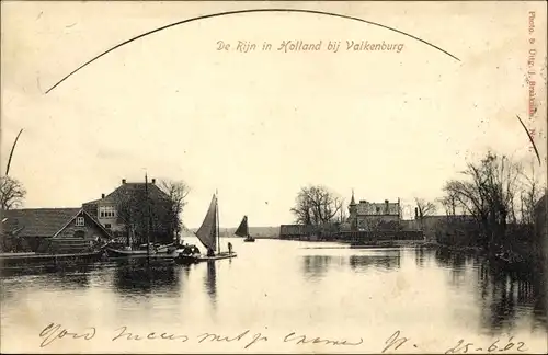 Ak Valkenburg Südholland, De Rijn