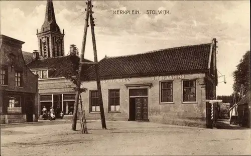 Ak Stolwijk Südholland, Kerkplein