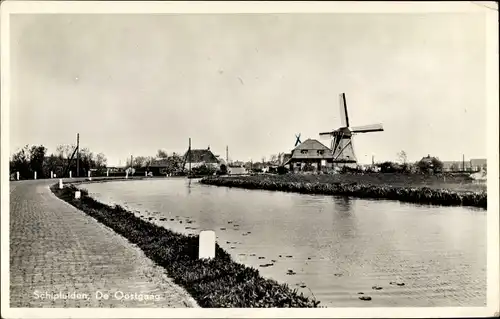 Ak Schipluiden Südholland Niederlande, De Oostgaag, Molen