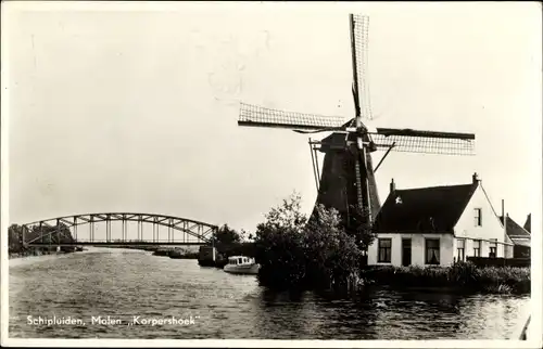 Ak Schipluiden Südholland Niederlande, Molen Korpershoek