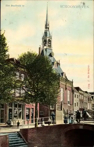 Ak Schoonhoven Südholland Niederlande, Het Stadhuis te