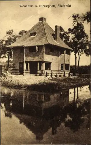 Ak Sliedrecht Südholland Niederlande, Woonhuis A. Nieuwpoort