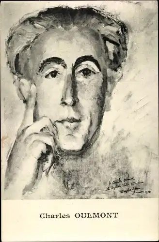 Künstler Ak Schriftsteller Charles Oulmont, Portrait