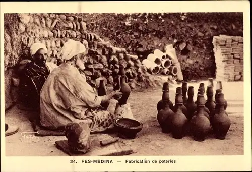 Ak Fès Fez Marokko, Medina, Fabrication de poteries