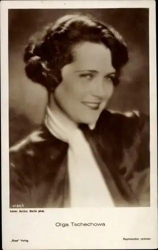 Ak Schauspielerin Olga Tschechowa, Portrait, Ross Verlag 4188 1