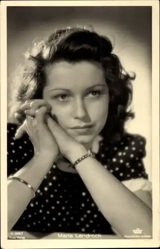 Ak Schauspielerin Maria Landrock, Portrait, Ross Verlag A 2866 1