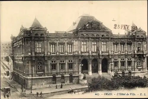 Ak Oran Algerien, L'Hotel de Ville