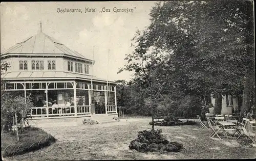 Ak Oostvoorne aan Zee Südholland, Hotel Ons Genoegen