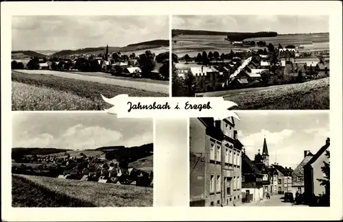 Ak Jahnsbach Thum im Erzgebirge, Teilansichten, Panorama, Straßenpartie