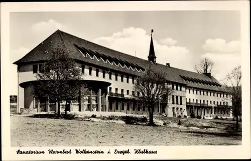 Ak Warmbad Wolkenstein Erzgebirge, Sanatorium, Klubhaus