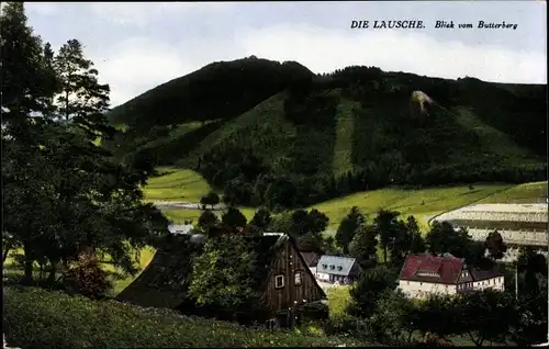 Ak Waltersdorf Großschönau Oberlausitz, Lausche vom Butterberg aus