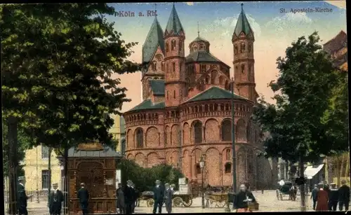 Ak Köln am Rhein, St. Aposteln Kirche