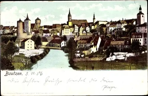 Ak Bautzen in der Lausitz, Ortsansicht
