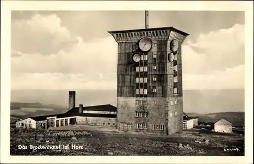 Ak Brocken Nationalpark Harz, Das Brockenhotel