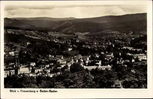 Ak Baden Baden am Schwarzwald, Blick vom Friesenberg