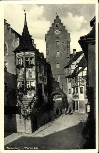 Ak Meersburg am Bodensee, Oberes Tor, Straße