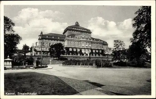 Ak Kassel in Hessen, Staatstheater, Cafe und Gaststätte Reiss