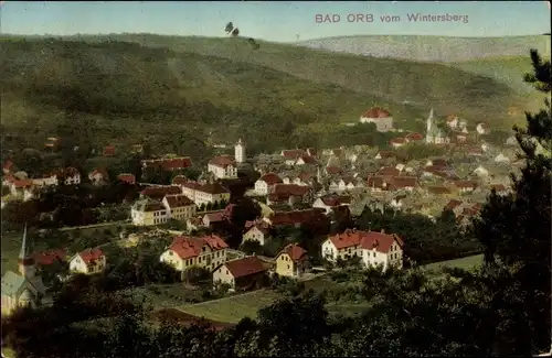 Ak Bad Orb in Hessen, Ort vom Wintersberg gesehen