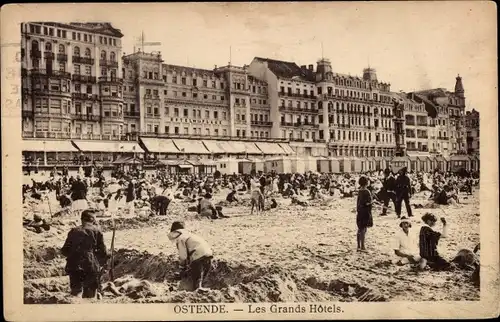 Ak Oostende Ostende Westflandern, Les Grands Hotels