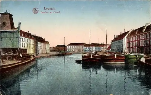 Ak Louvain Leuven Flämisch Brabant, Bassins au Canal