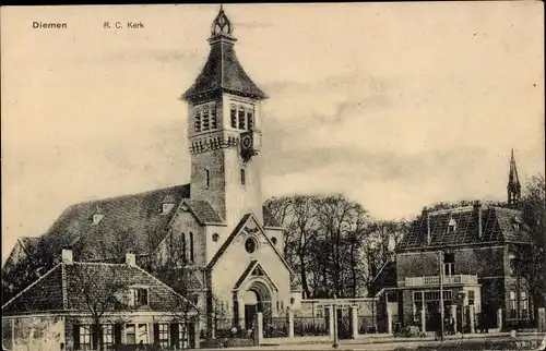 Ak Diemen Nordholland Niederlande, R. C. Kerk