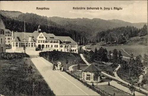 Ak Isny im Allgäu, Heilstätte Ueberruh, Hauptbau